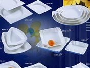 platos de porcelana.