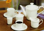 Set de tazas de café de porcelana.