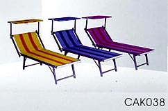 Sillas reclinables para patio y playas.